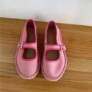 Old Navy Girls Pink Mary Jane Espadrille Shoes